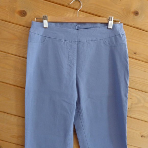 Soft Surroundings Pastel Blue Waistband Pull On Casual Ankle Pants 29228 S - Picture 3 of 11